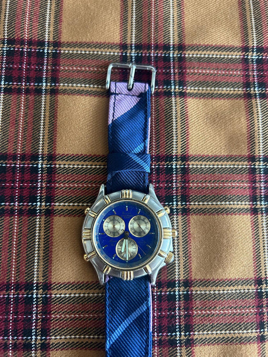 Vintage Royal Blue Bulova Marine Star Chronograph