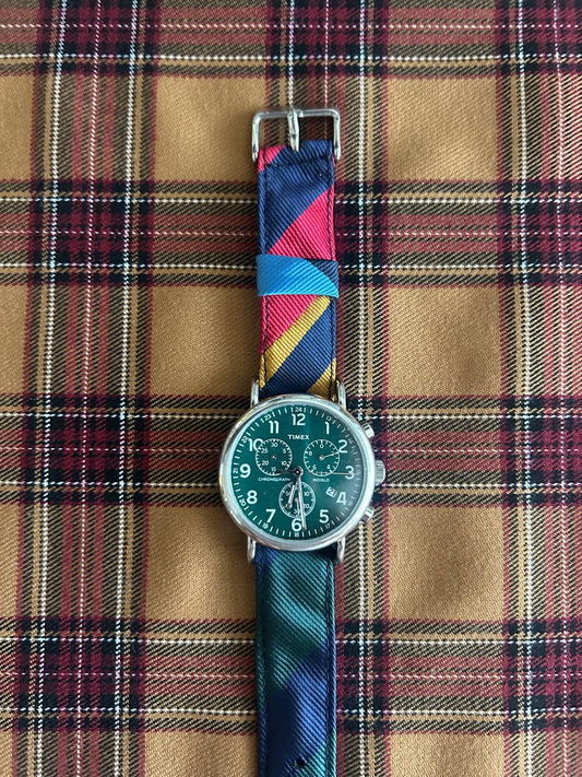 Vintage Green Timex Indiglo Chronograph