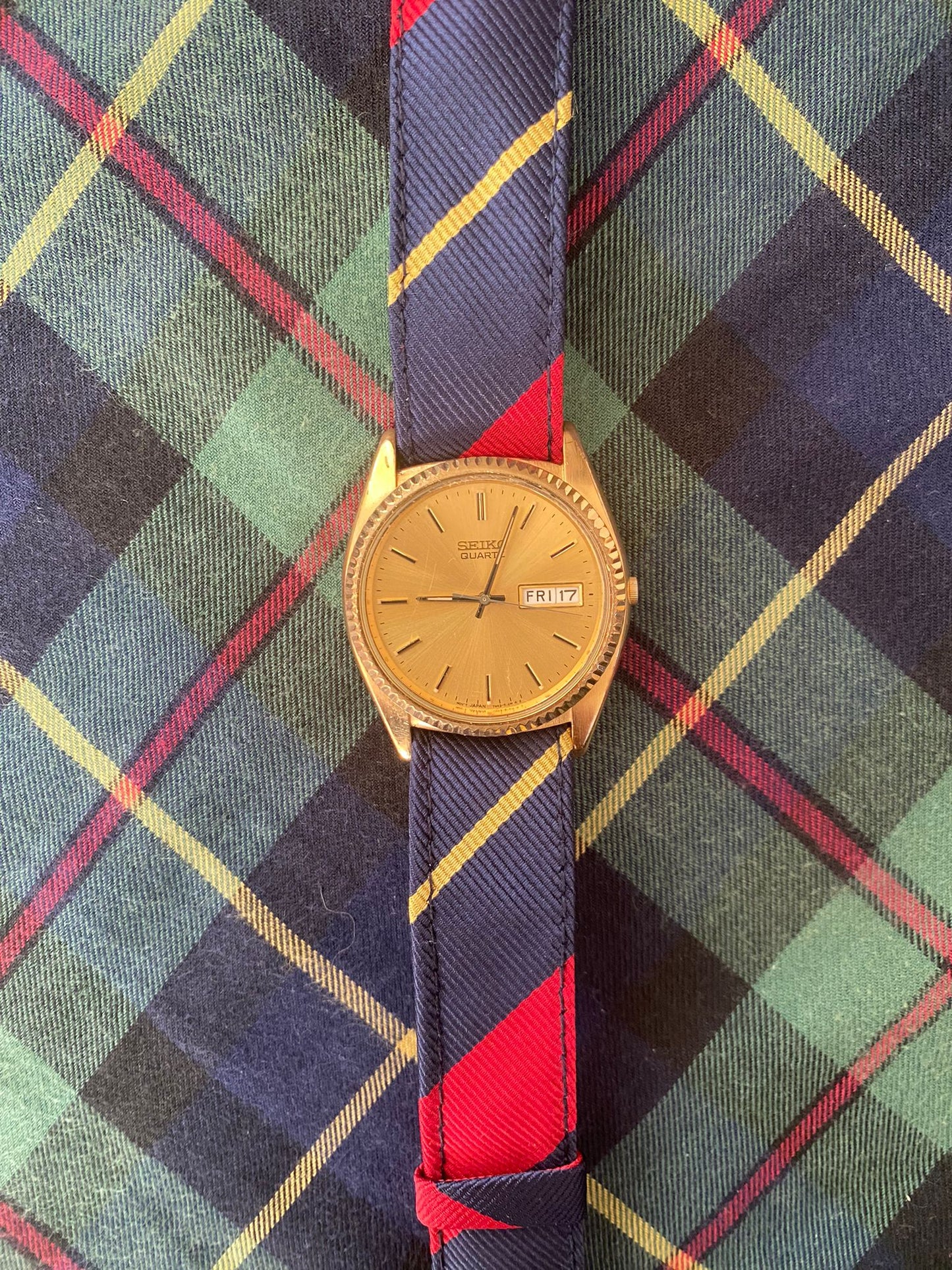 Vintage Gold and Champagne Seiko Watch