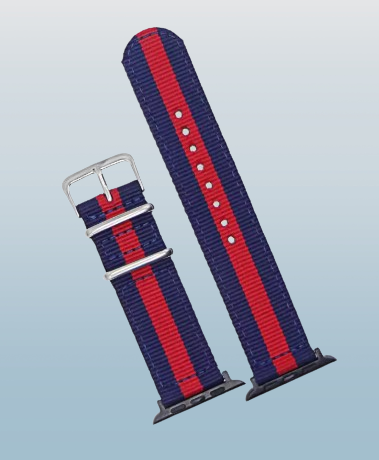 Red & Navy Apple watch strap