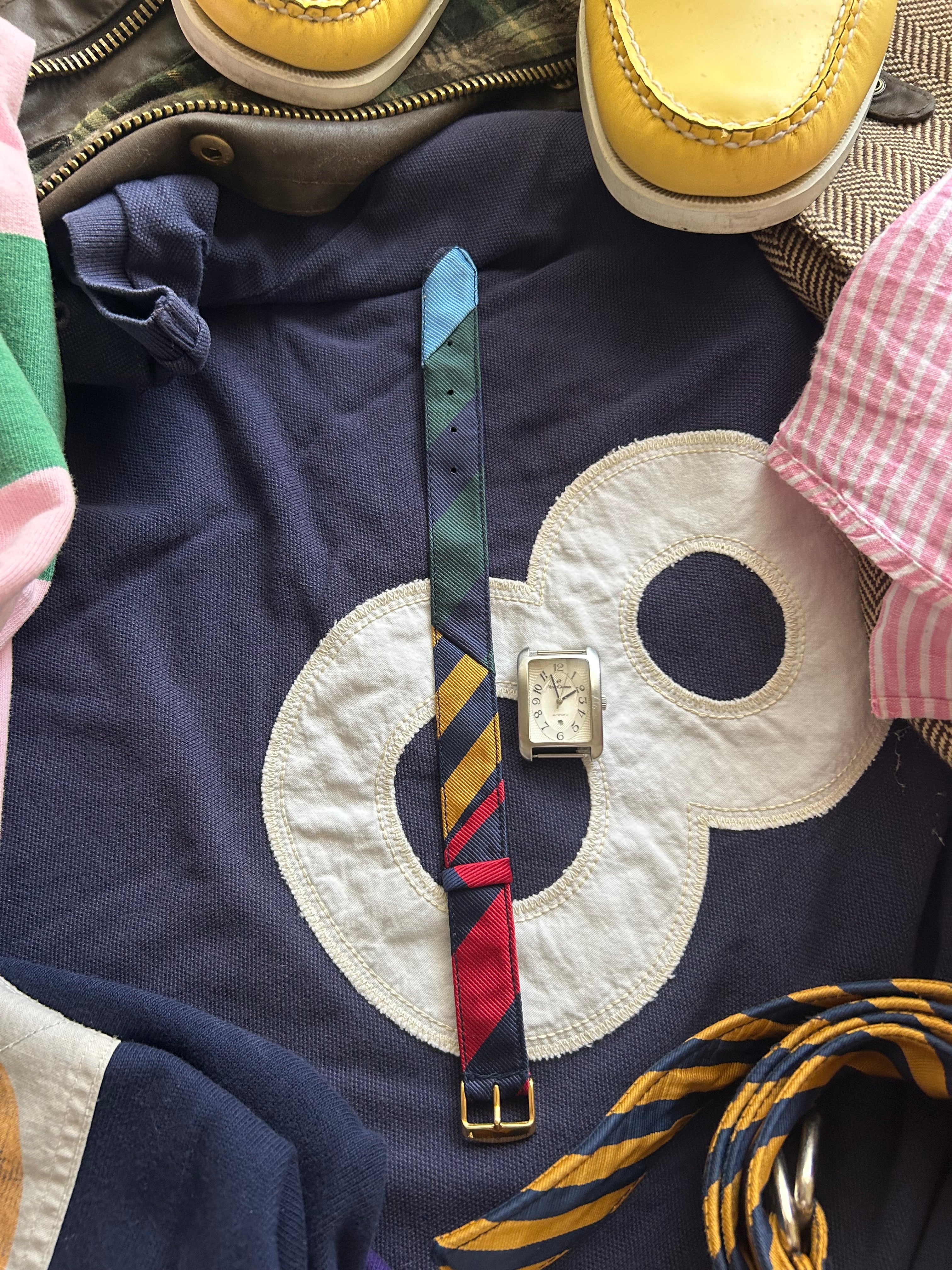 The Patchwork College Tie Strap – Preppystraps