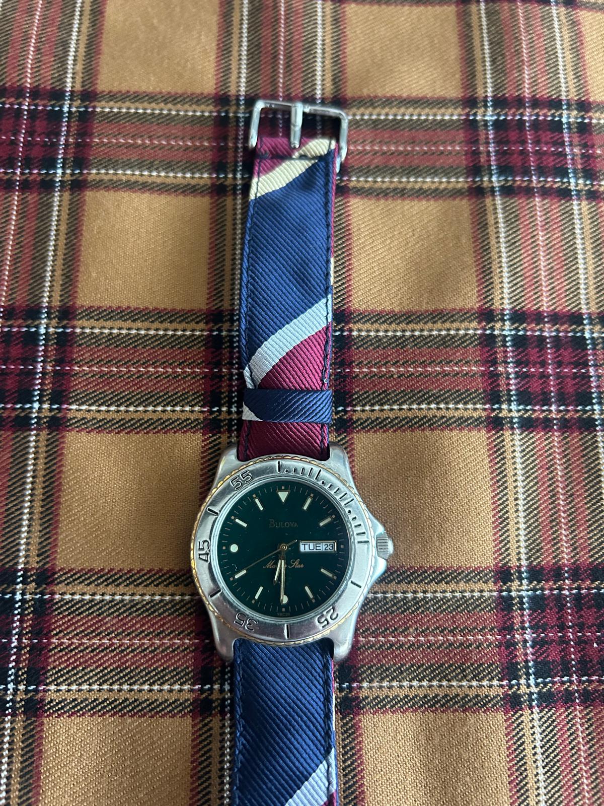 Vintage Green Bulova Marine Star