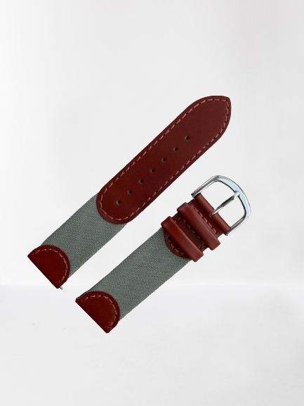 Premium Khaki & Brown Strap