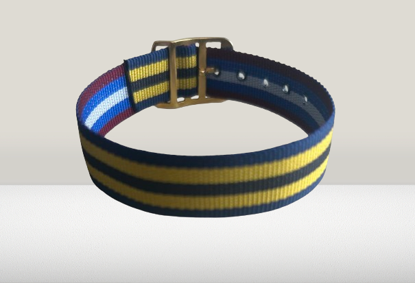 The Navy & Yellow/Blue, Burgundy & White Reversible Strap