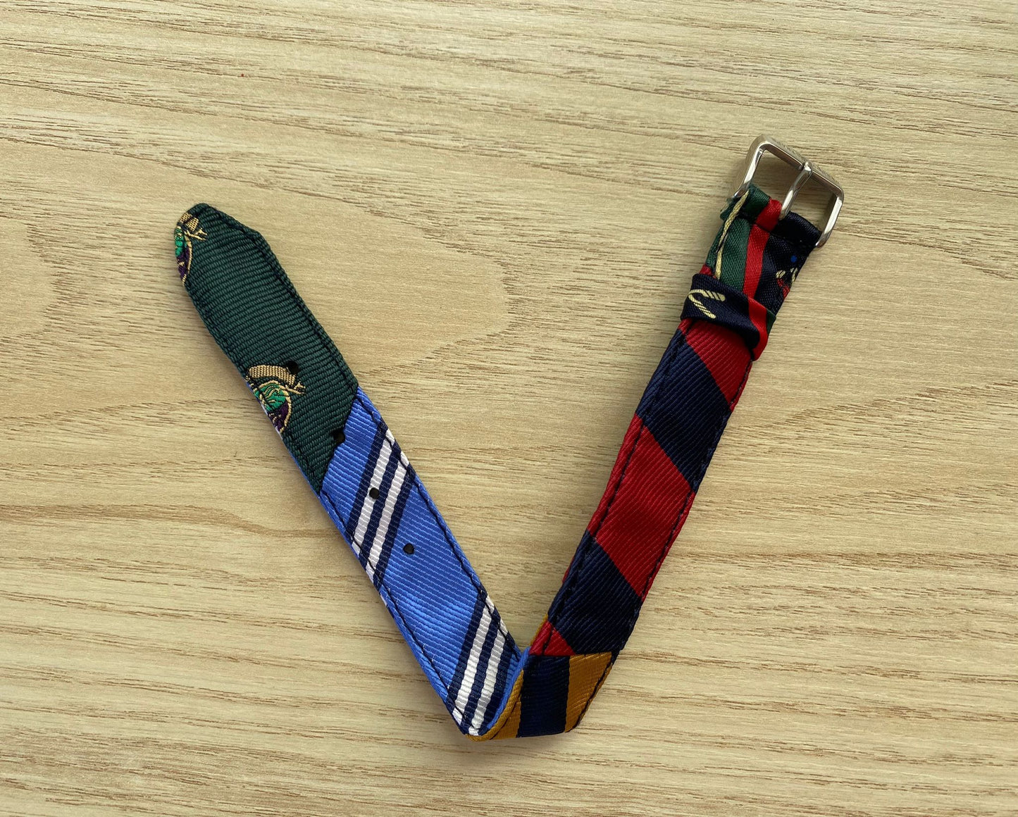 The Patchwork College Tie Watch Strap V