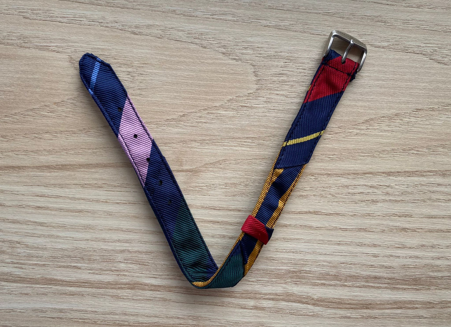 The Patchwork College Tie Watch Strap VII