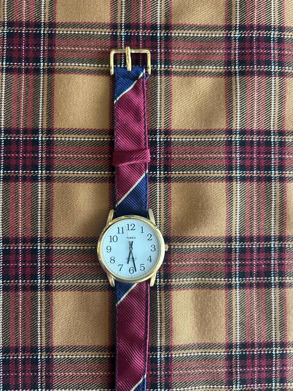 Vintage White and Gold Timex Indiglo