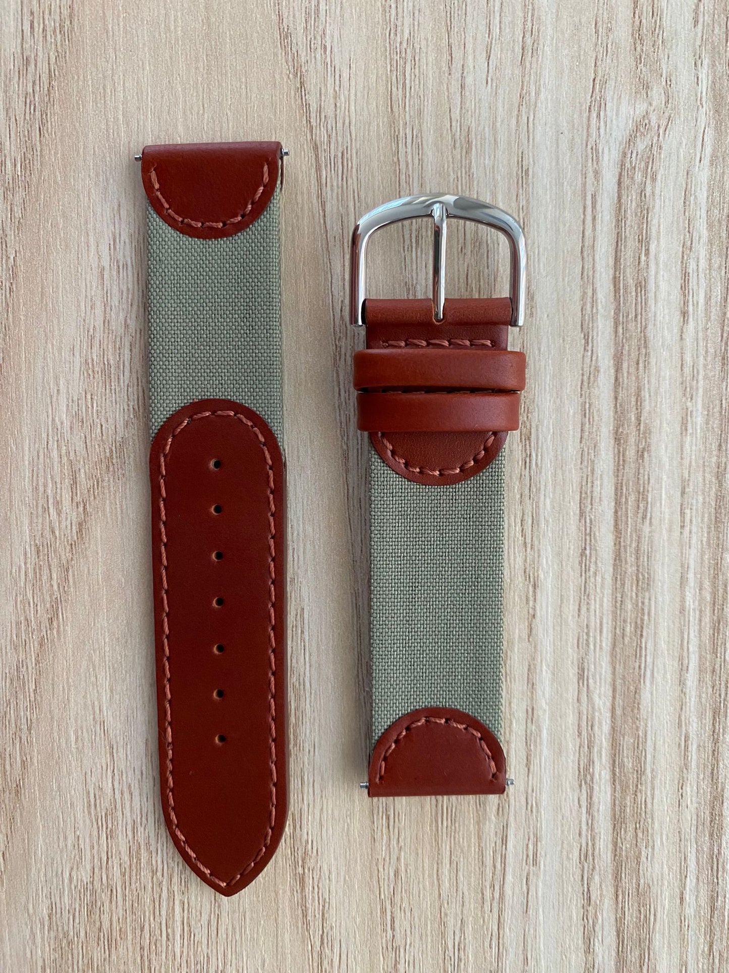 Premium Khaki & Brown Strap