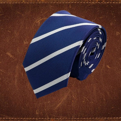 The Classic Navy & White College Tie