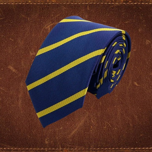 The Classic Yellow & Navy College Tie