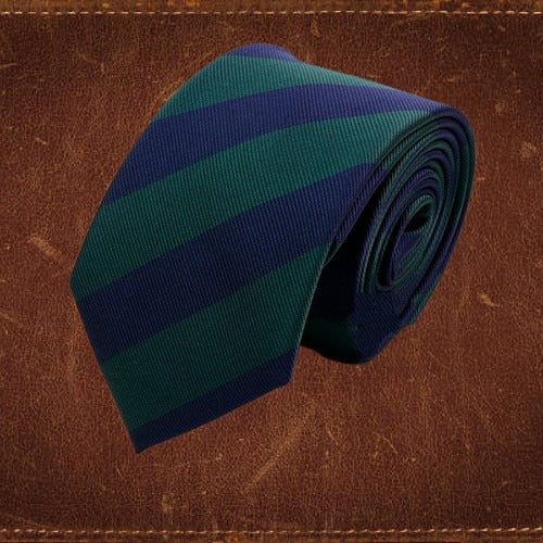 The Classic Navy & Green College Tie