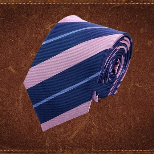 The Classic Pink, Navy & Blue College Tie