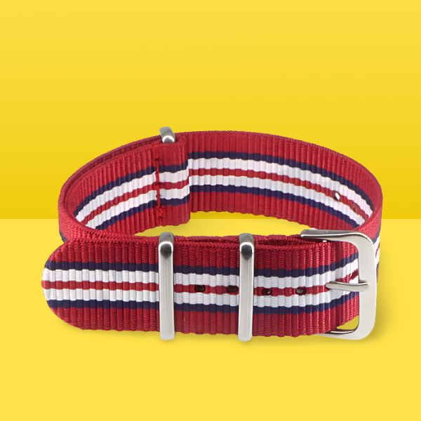 Navy, White & Red classic strap