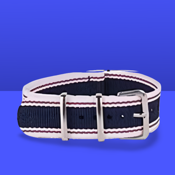 White, Red & Navy classic strap