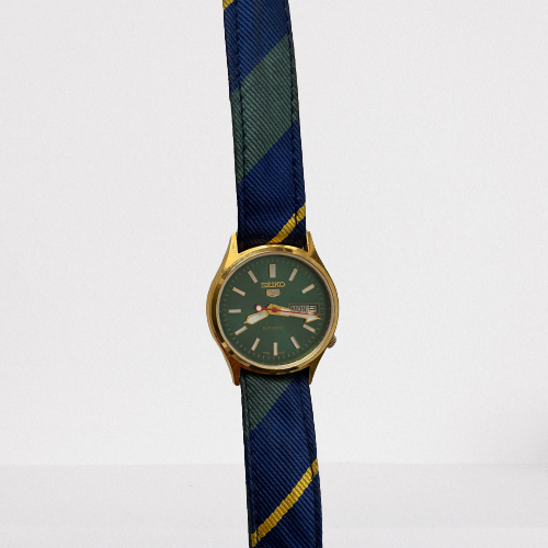 Seiko Green & Gold Watch - Navy