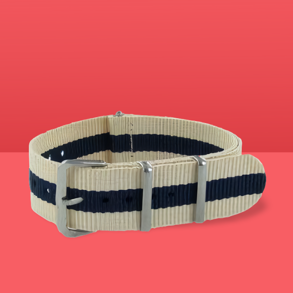 Beige & Navy classic strap