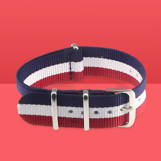 Navy, White & Red II classic strap